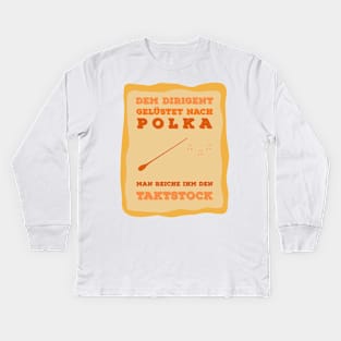 Polkadirigent Orange Kids Long Sleeve T-Shirt